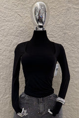 Blusa Manga Larga Negra