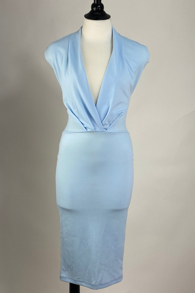 Vestido Halter Azul Cielo