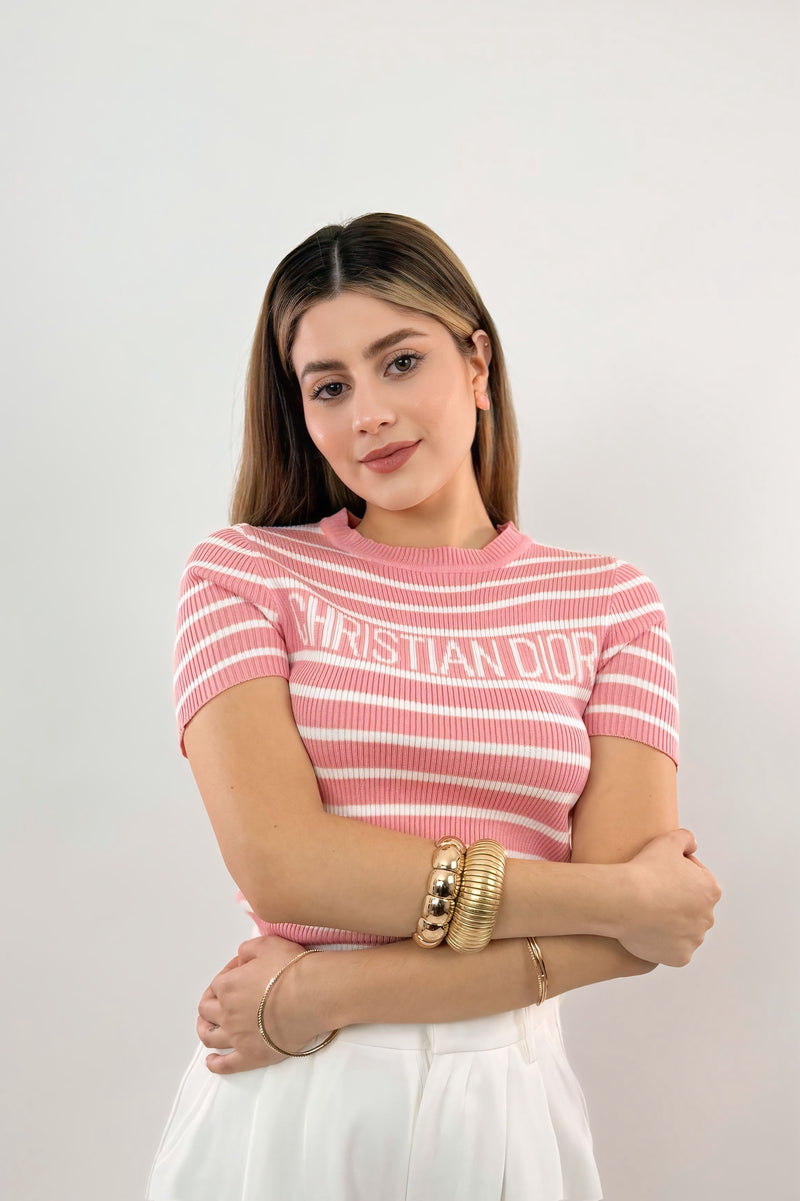 Blusa Dupe Christian Dior Rosa
