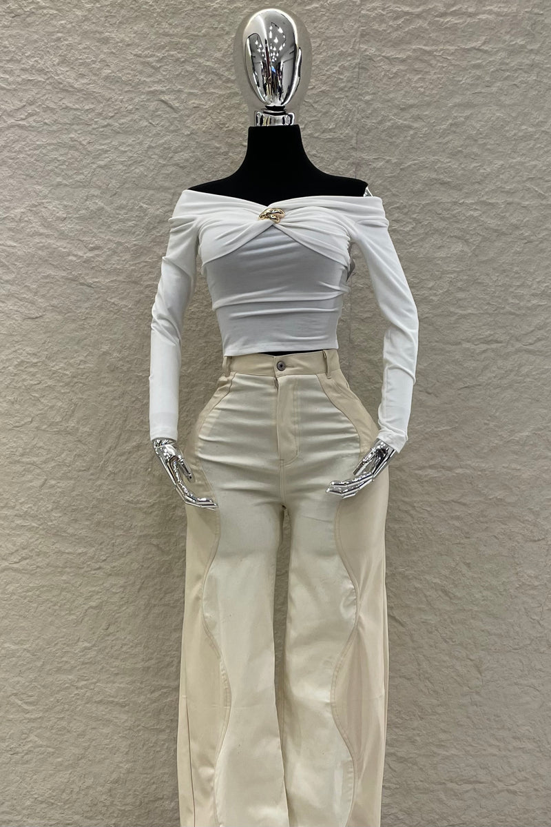 Pantalon Vinipiel Crema