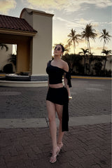 Set de Mini Falda Negro