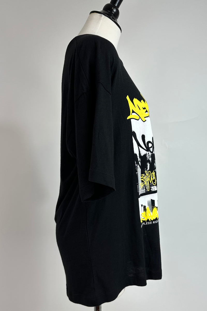 Playera Oversize "New York" Negro