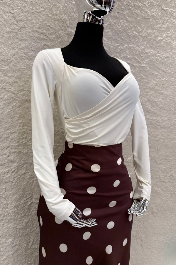 Falda Midi Polka Dots Cafe