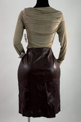 Falda Midi Vinipiel Cafe