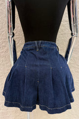 Falda Plisada Dark Denim