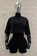 Pantiblusa Tshirt Encaje Negro