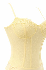 Pantiblusa Encaje Corset Amarillo