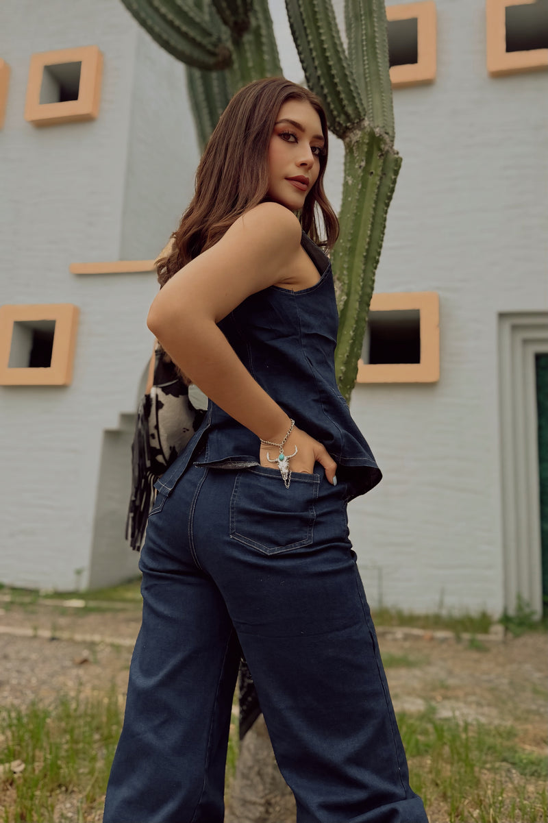 Set Chaleco y Pantalon Denim