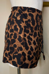 Short Falda Corta Camel Leopard