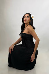 Vestido Midi Recto Negro