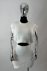 Set Top y Falda Sweater Ivory