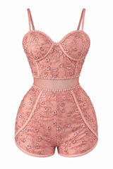 Romper Rosé Lace