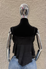 Blusa de Tirantes Suelta Negra