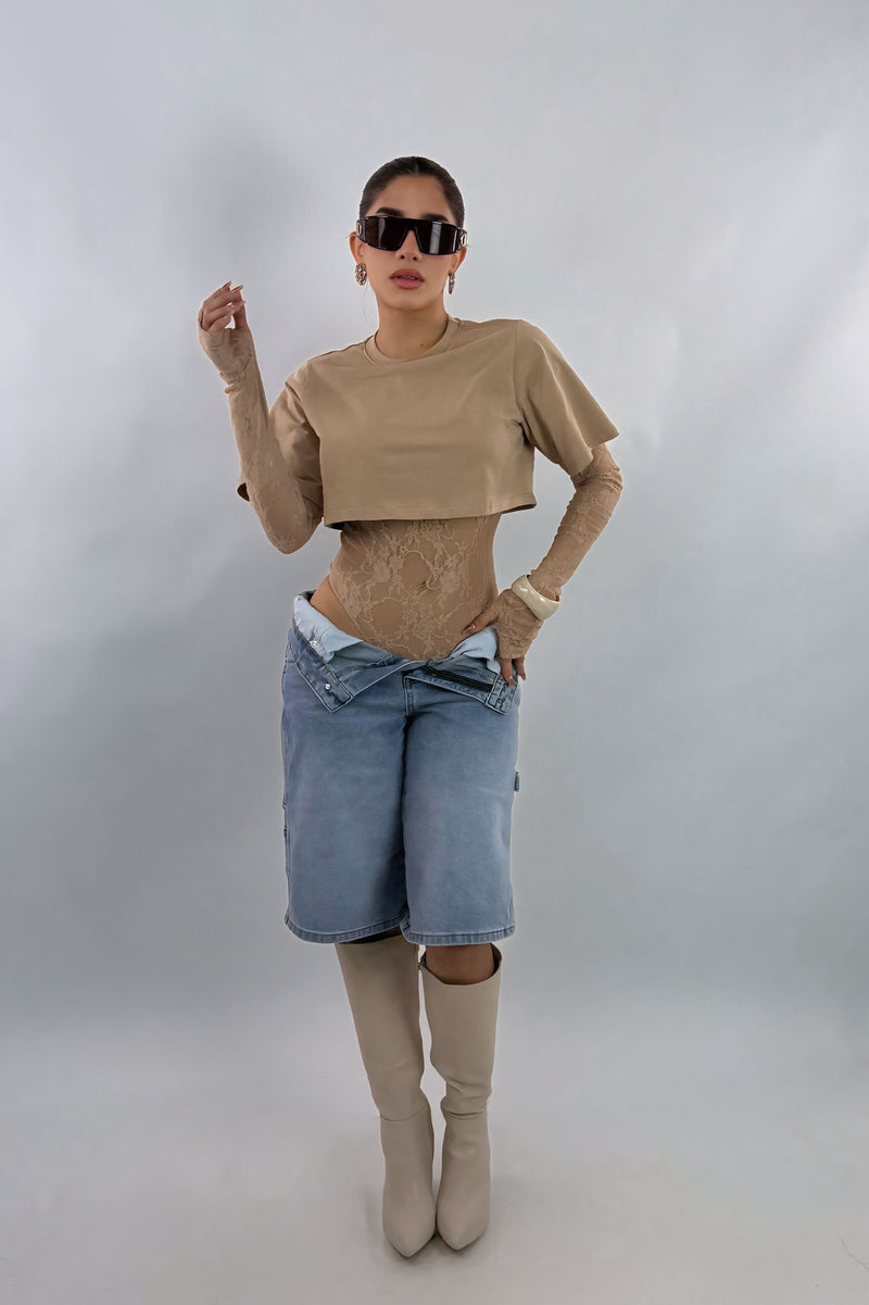 Short Biker Oversize Denim