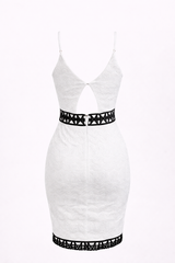 Vestido De Encaje Con Apps Negros