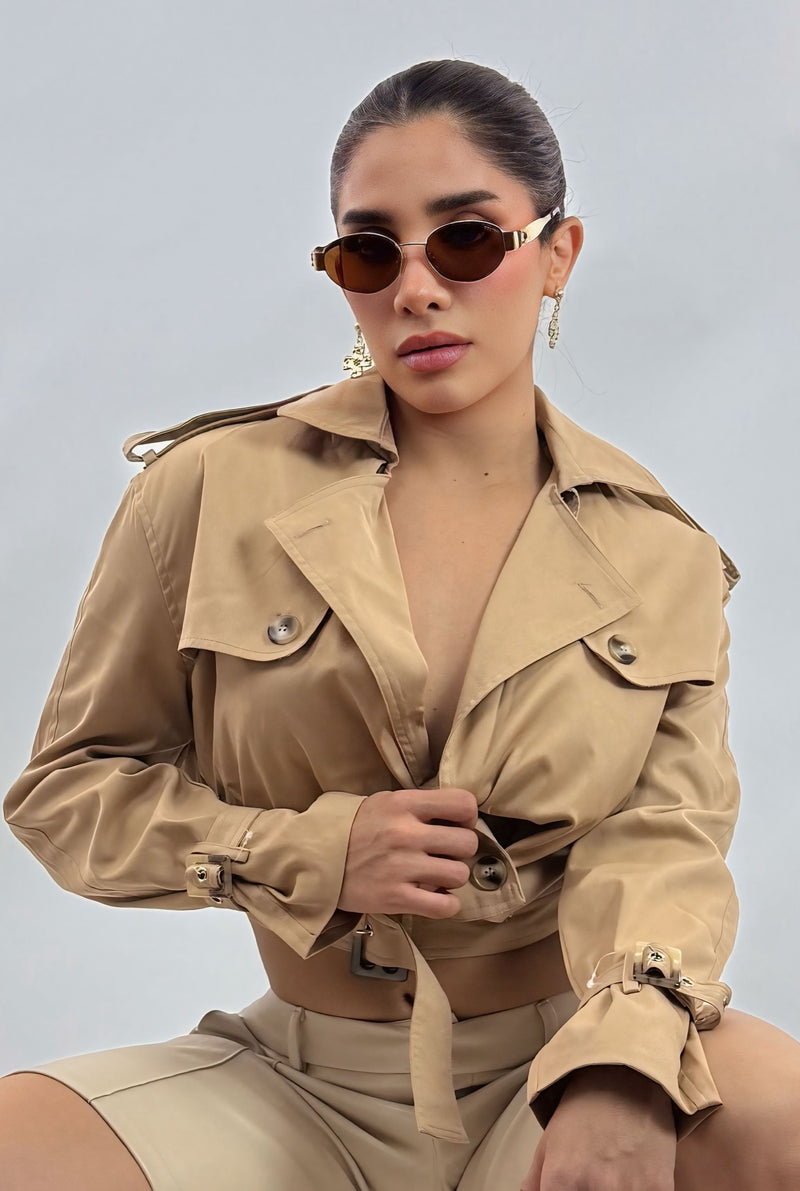 Cazadora Corta Beige