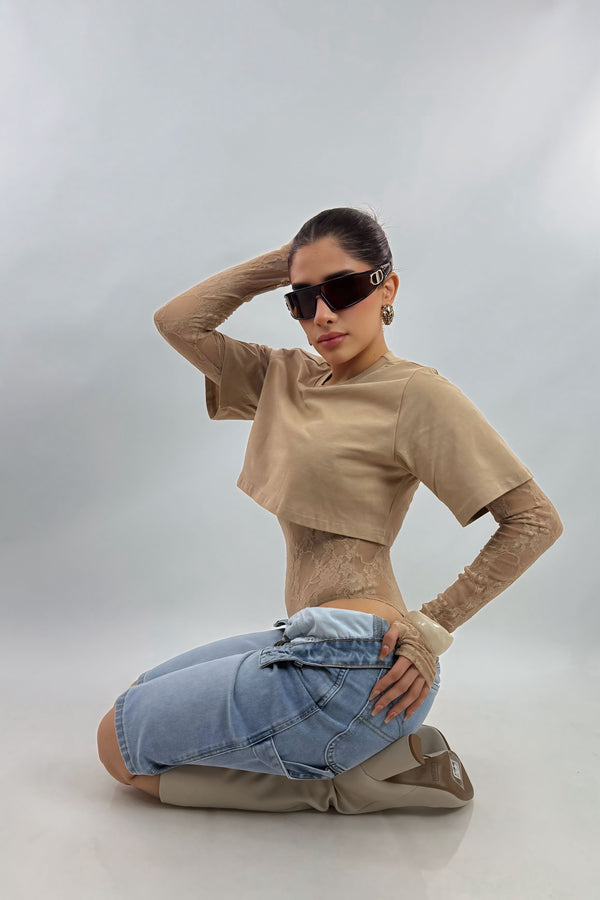 Short Biker Oversize Denim