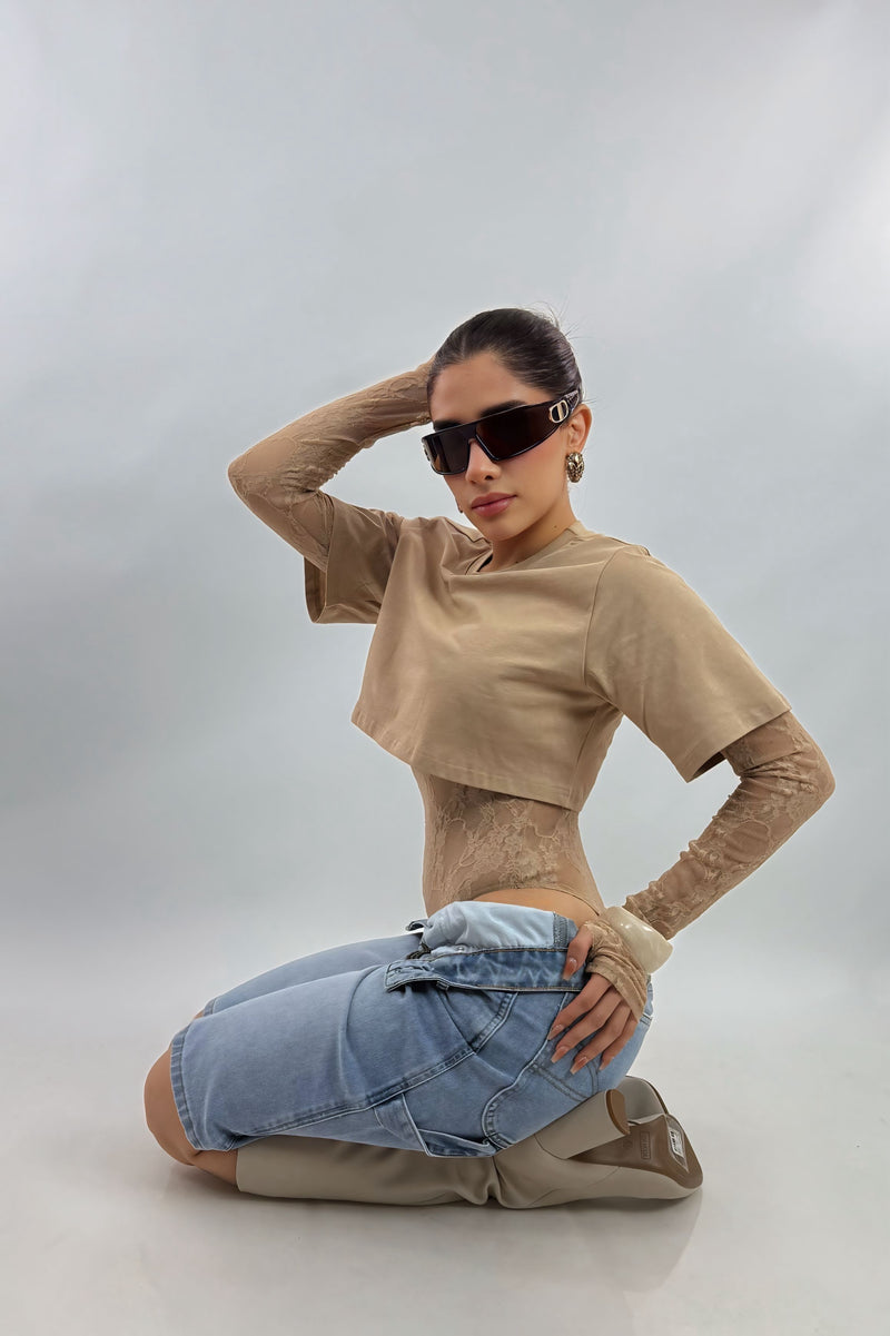 Short Biker Oversize Denim
