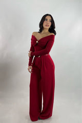 Pantalon Acampanado Rojo