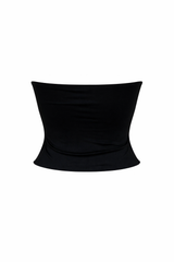 Croptop Asimetrico Negro