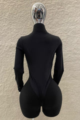 Pantiblusa Cuello V Manga Larga Negro