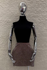 Falda Corta Rhinestone Cafe