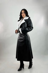 Jacket Vinipiel Fox Fur Negra