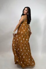 Vestido Largo Poka Camel