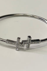 Pulsera Double Cross Silver