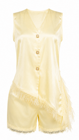 Set Satin y Lace Amarillo