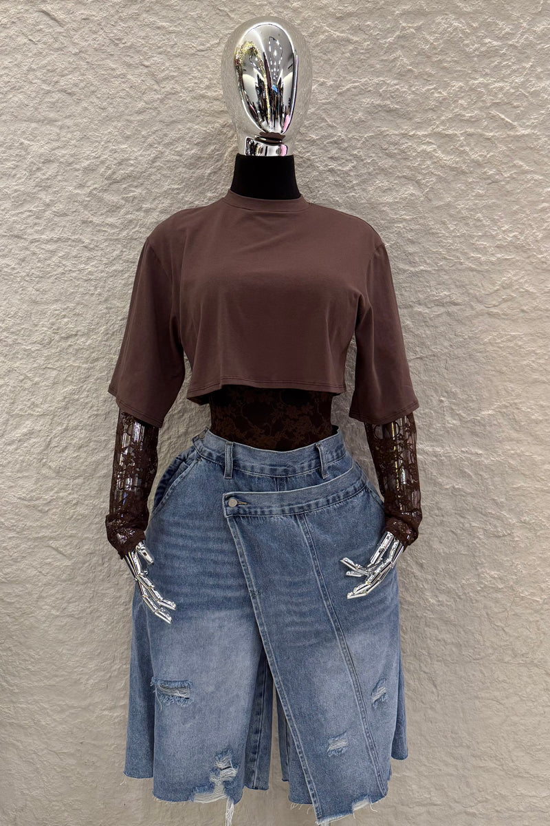 Biker Asimetrico Denim