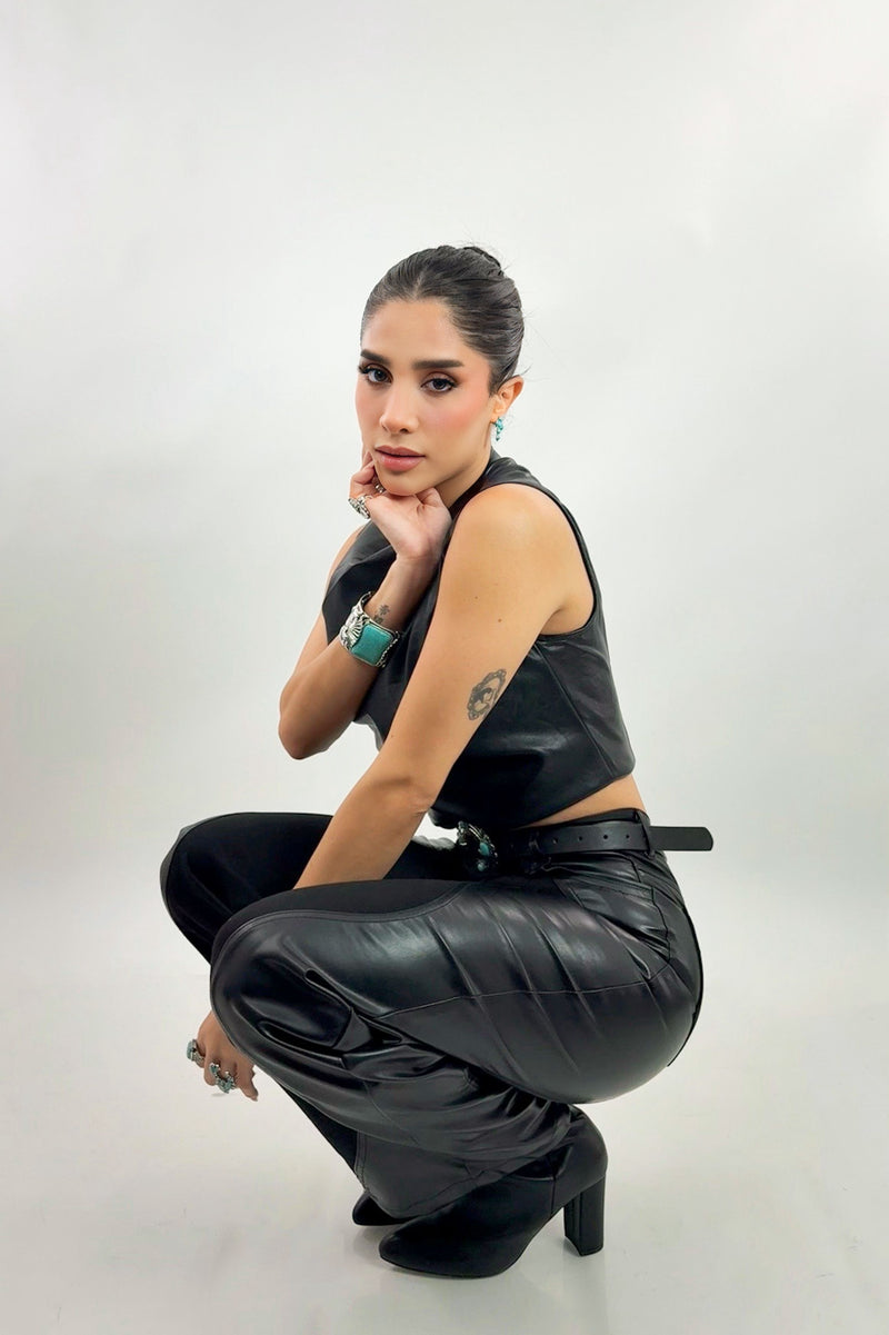 Pantalon Vinipiel Negro