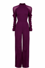 Romper Ajustado Tinto Manga Transparente