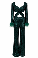 Romper Verde De Lentejuela