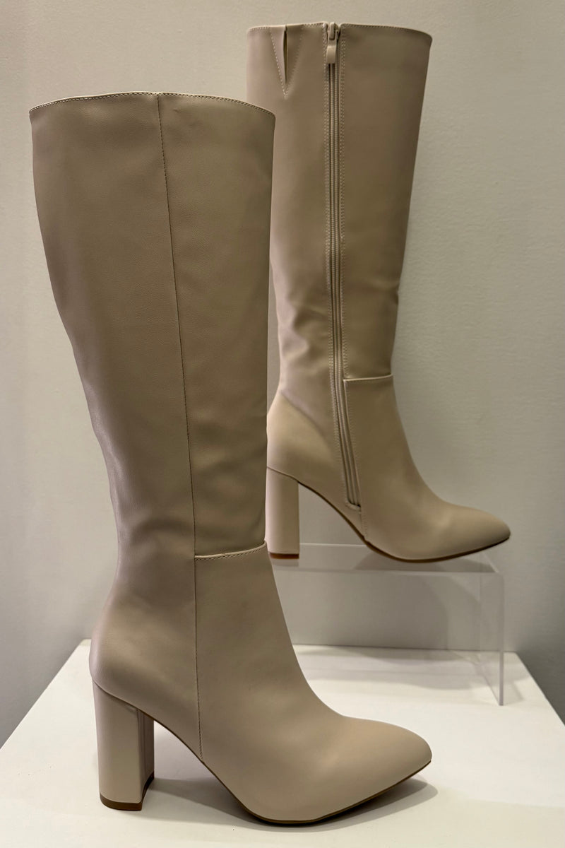 Botas Lisas Beige