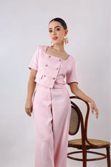 Set Blusa y Pantalon Sastre Rosa