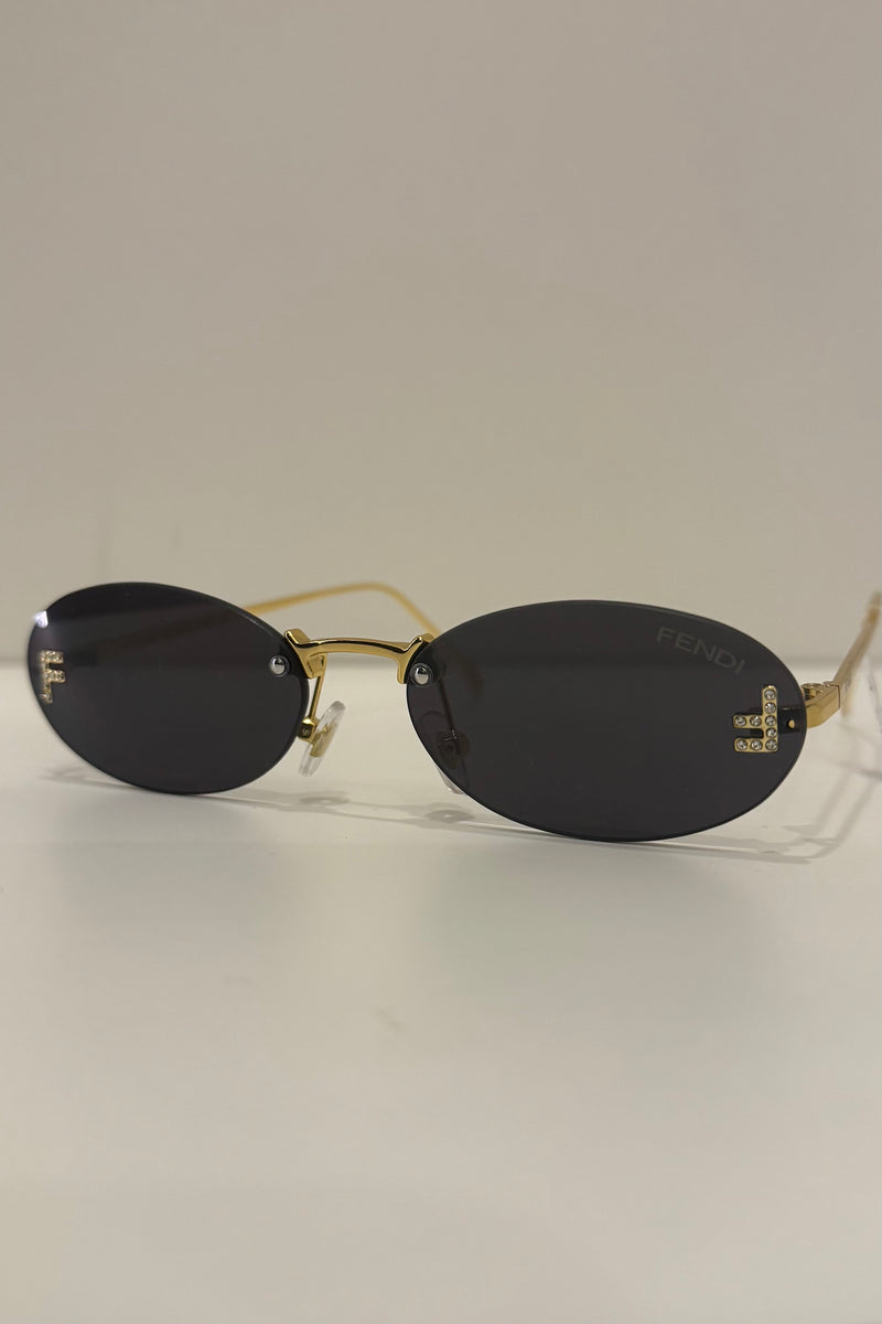 Lentes de Sol Fendi Ovalado, Lente Negro