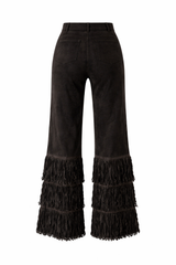 Pantalon Velvet Olgado Tiras Abajo Negro