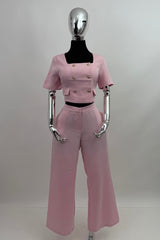 Set Blusa y Pantalon Sastre Rosa