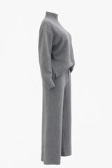 Set Blusa y Pantalon Oversize Tela Sweater Gris