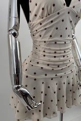 Vestido Polka Dots Beige