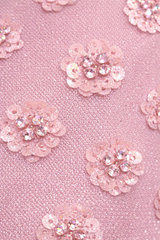 Vestido Corto App de Flores Rosa