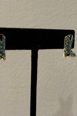 Aretes Cowboy Boots Turquoise