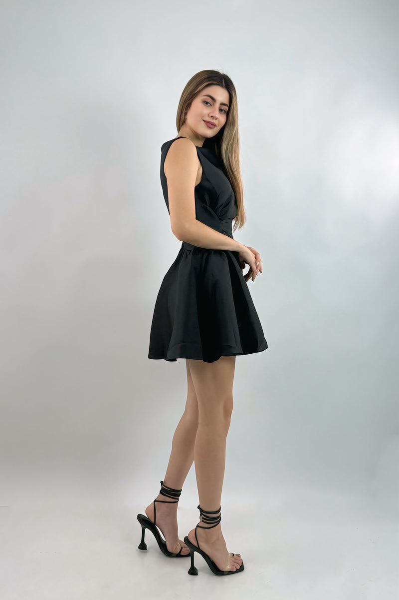 Vestido Volado Negro