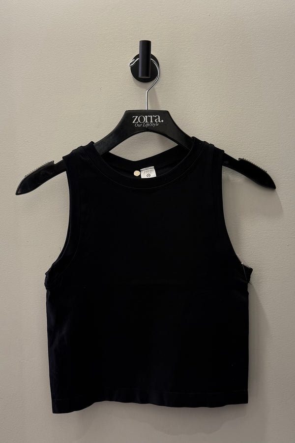 Crop Top Basic Negro