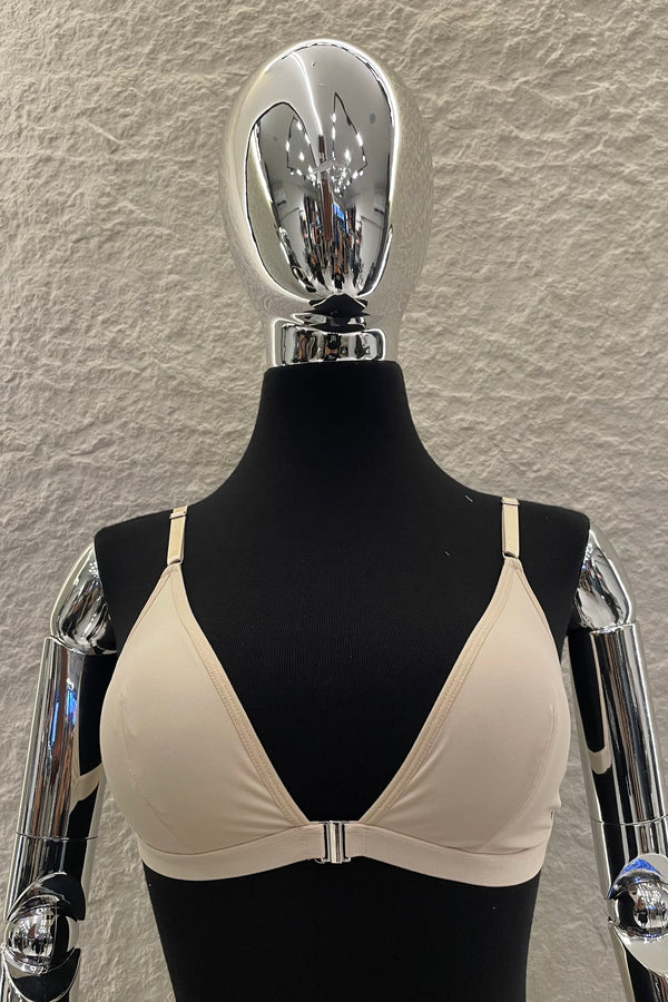 Bralette Liso Triangulo Beige