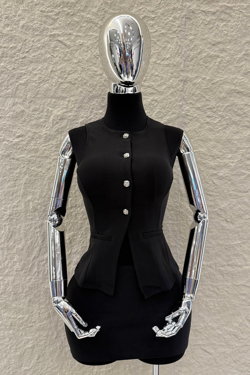 Set Chaleco y Falda Negro