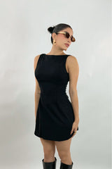 Vestido Corte A Negro