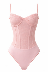 Pantiblusa Encaje Corset Rosa