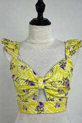 Crop Top Amarillo Floral